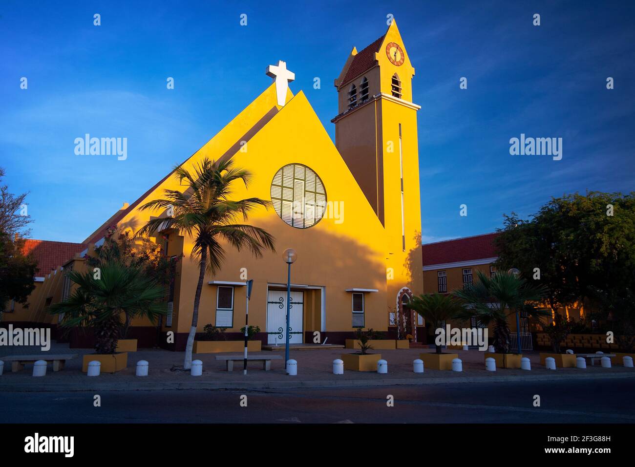 The St. Bernard Church in Kralendijk, Bonaire Island, in the Caribbean Netherlands. Built in 1948 Stock Photo