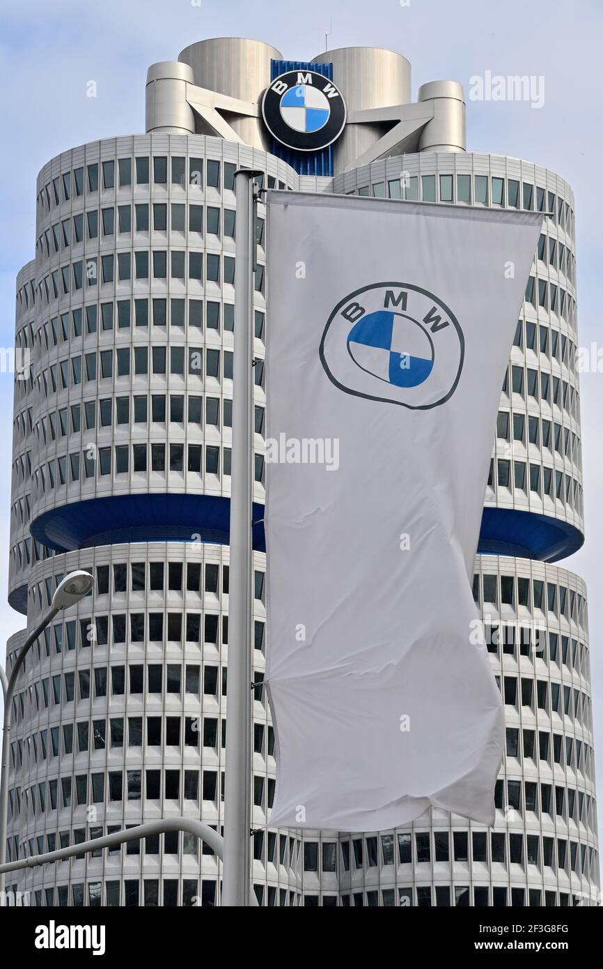 Munich, Germany. 16th Mar, 2021. The BMW Group headquarters in the ...