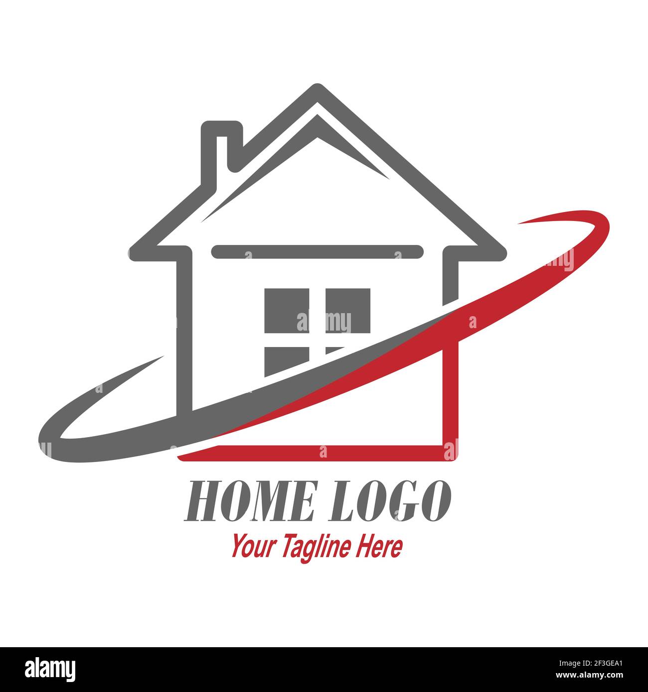 Branded House Graphics Template for a logo, logo or brand of the house. Vector illustration ...