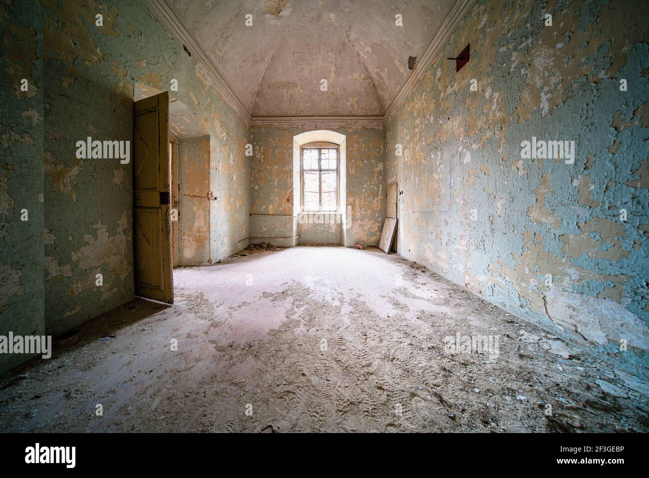 interior of an old abandoned castle Stock Photo - Alamy