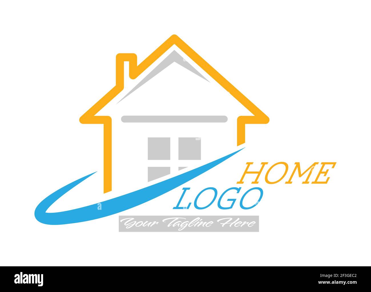 Branded House Graphics Template for a logo, logo or brand of the house. Vector illustration ...