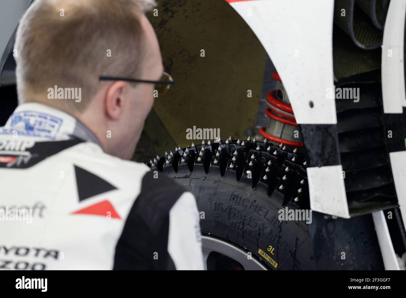 LATVALA Jari-Matti (FIN), TOYOTA YARIS WRC, TOYOTA GAZOO RACING WRT  portrait pneus, tyres tyre , pneus à clous, studded tire, during the 2018  WRC World Rally Car Championship, Sweden rally from February