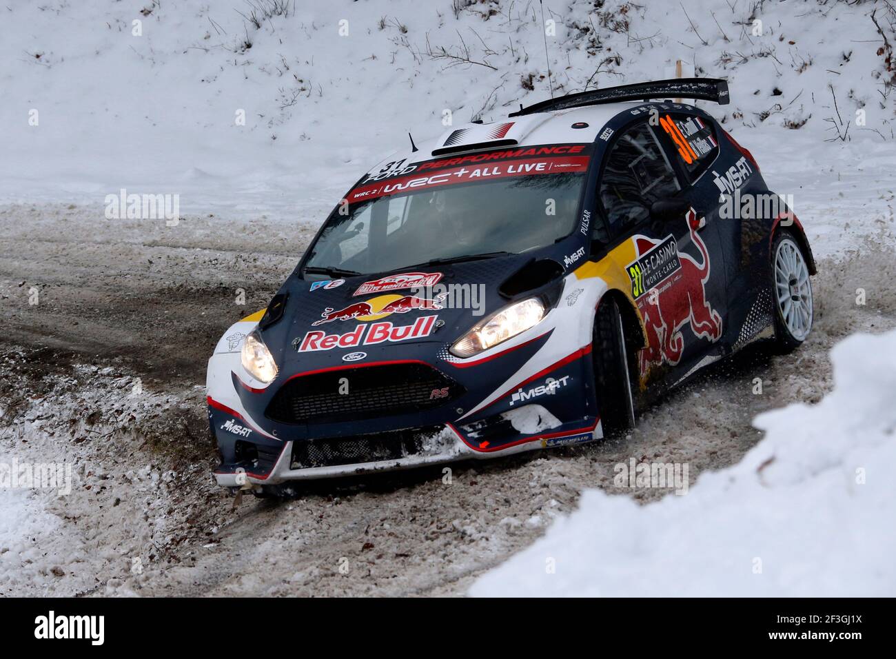 31 CAMILLI Eric (FRA), VEILLAS Benjamin (FRA), FORD FIESTA, M-SPORT FORD  WORLD RALLY TEAM action during the 2018 WRC World Rally Car Championship, Monte  Carlo Rally from January 25 to 28, at