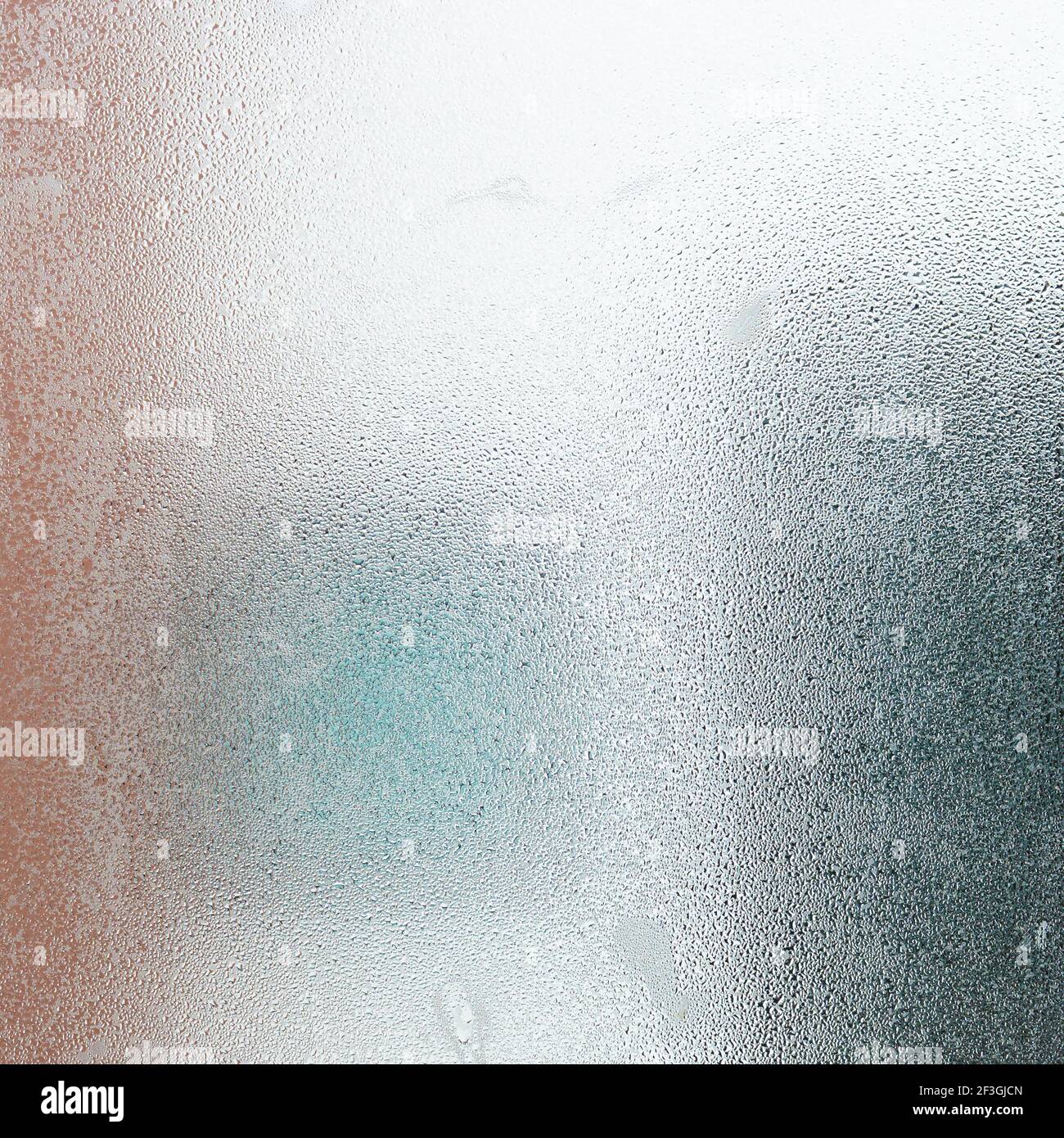 Frosted glass texture with water steam Stock Photo