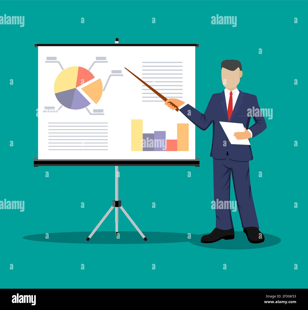 Man Using Making Powerpoint Businessman making presentation Stock Vector Image & Art - Alamy
