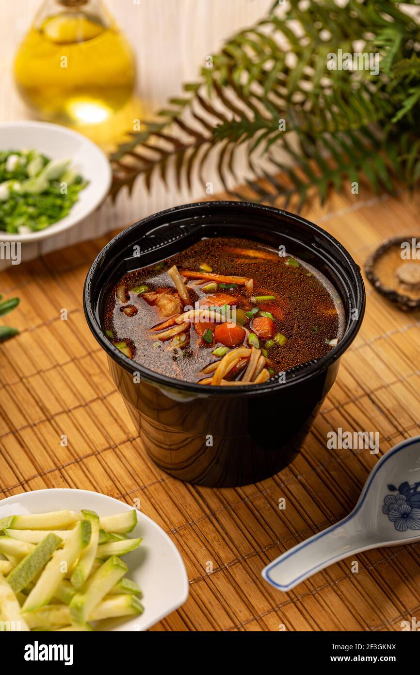 Asian style noodle soup Stock Photo Alamy