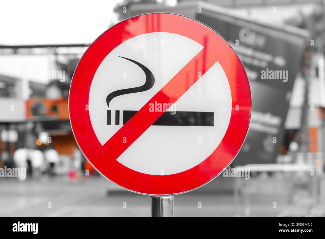 No smoking sign in public place Stock Photo Alamy