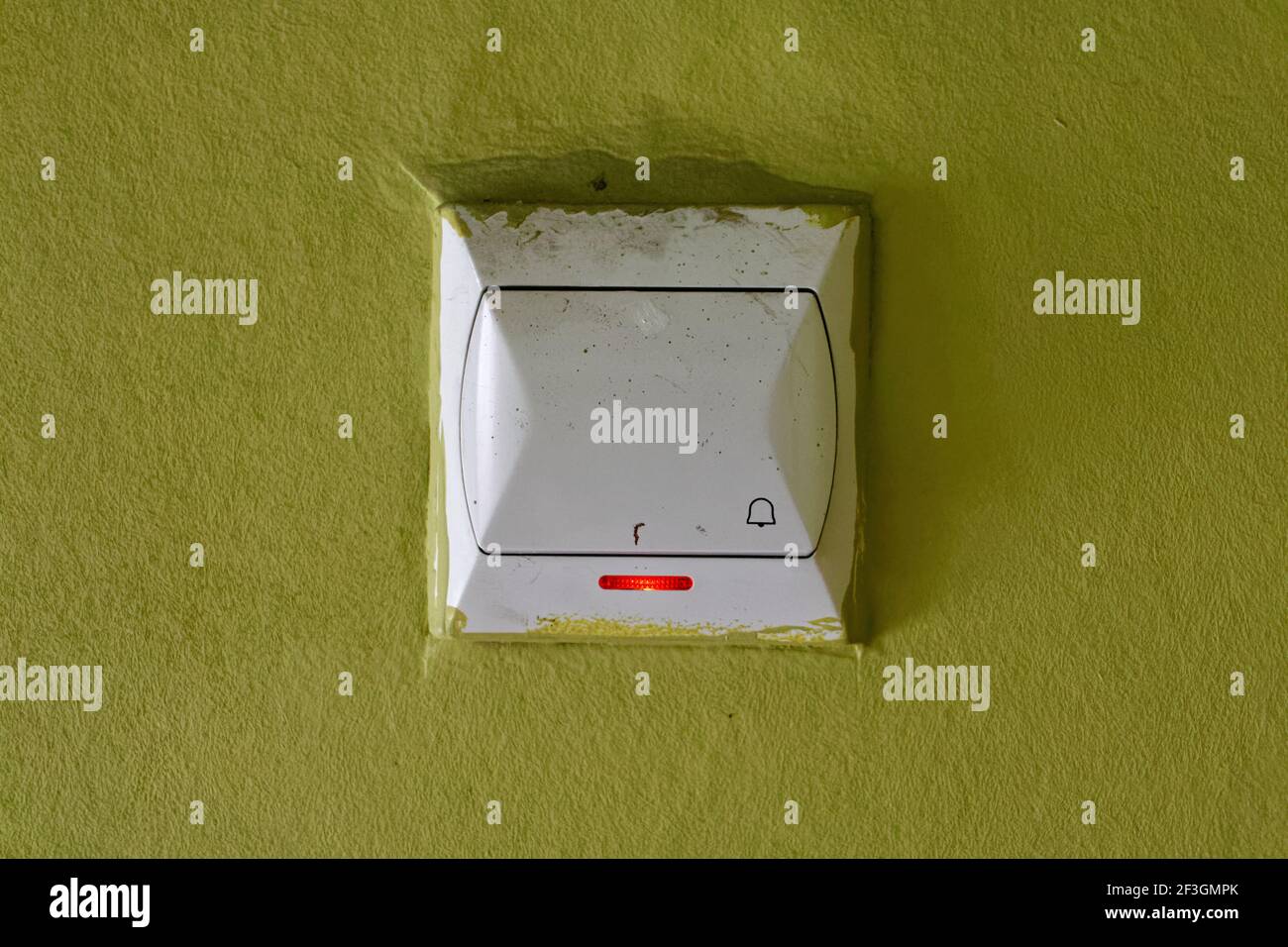 Light switch on the wall Stock Photo