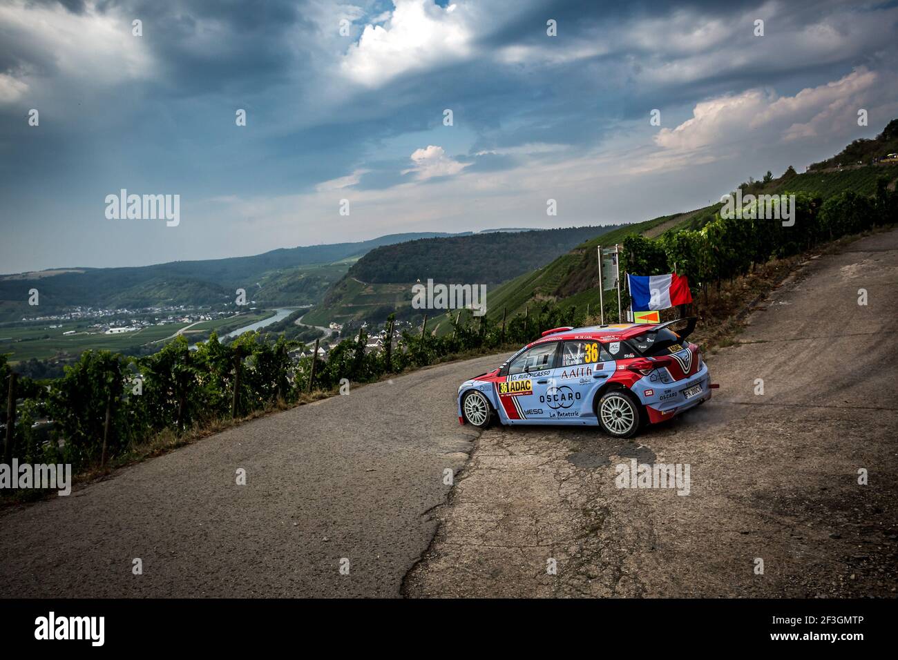 36 LOUBET Pierre-Louis (FRA), LANDAIS Vincent (FRA), HYUNDAI NG i20 R5, BRC RACING TEAM, action during the 2018 WRC World Rally Car Championship, ADAC rally Deutschland from August 16 to 19, at Saarland, Germany - Photo Thomas Fenetre / DPPI Stock Photo