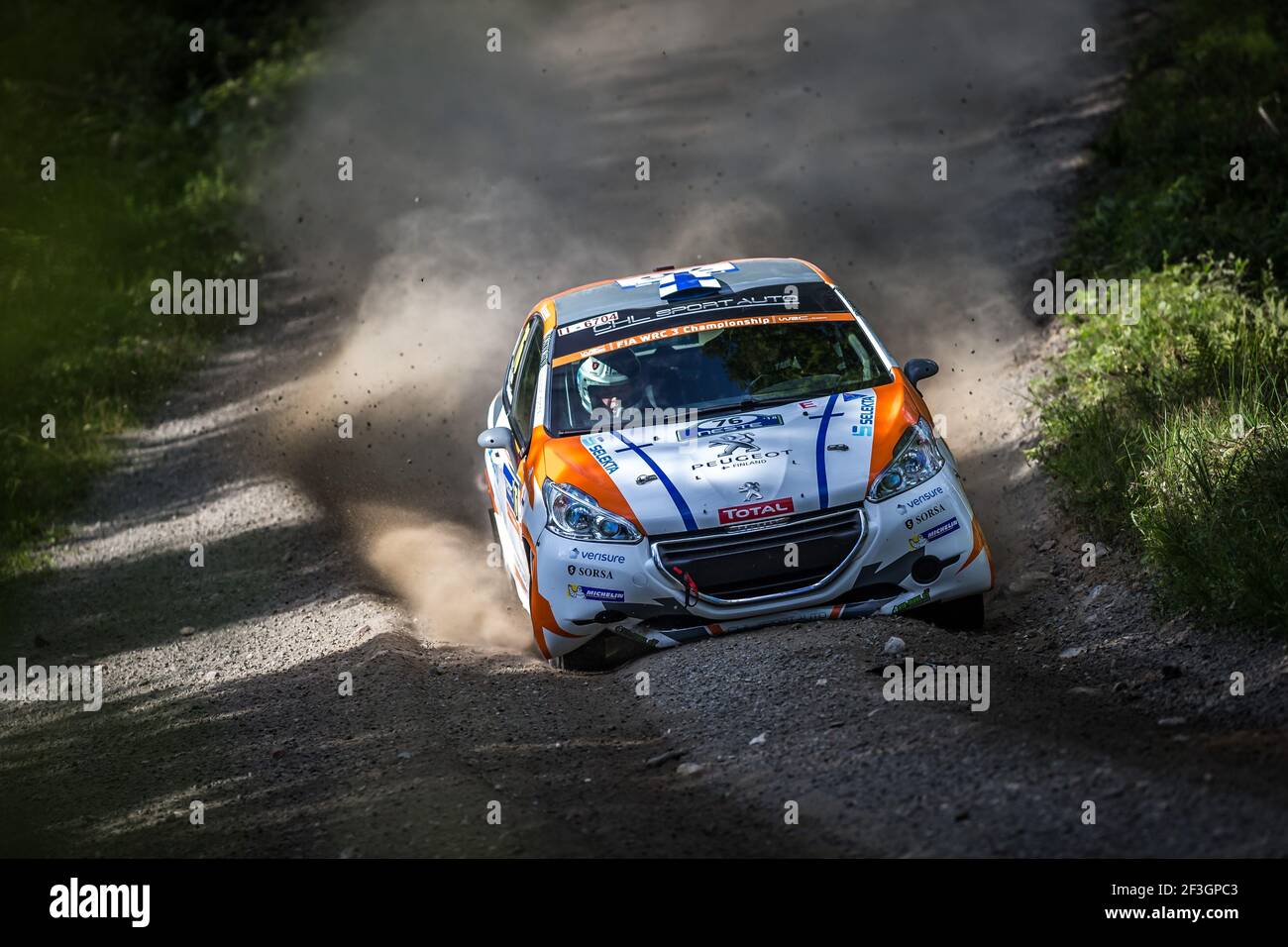 Ceredigion, Wales - 02 September 2023 Rali Ceredigion: Kyle White and  Co-Driver Sean Topping in a Peugeot 208 car 22 on stage SS1 Borth 1 Wales,  UK Stock Photo - Alamy
