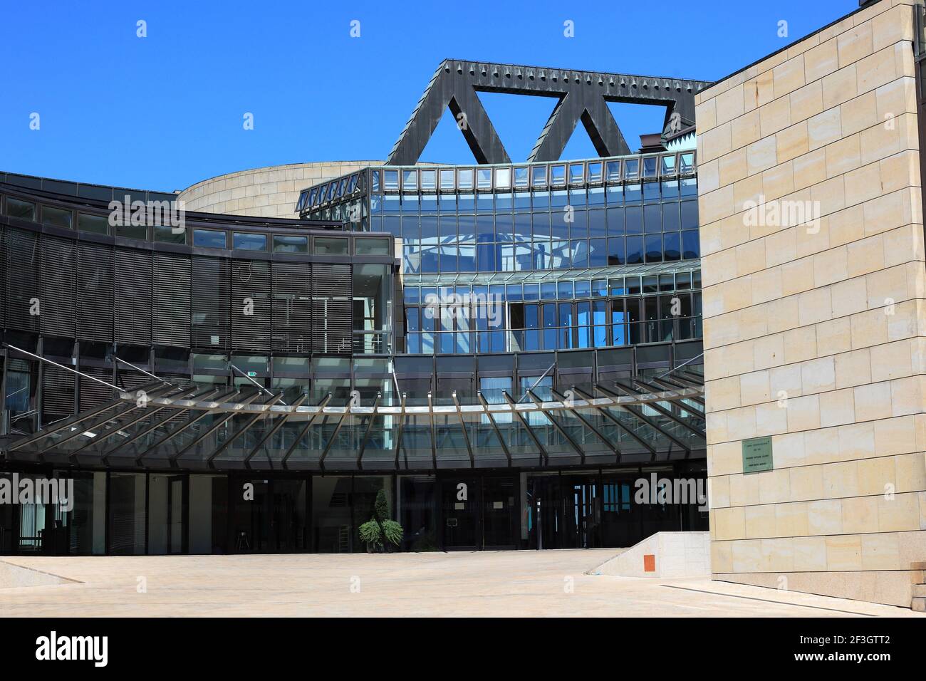 Landtagsgebäude Nordrhein-Westfalen, Haus des Landtages, Stromstraße, Regierungsviertel, Düsseldorf, Nordrhein-Westfalen, Deutschland Stock Photo
