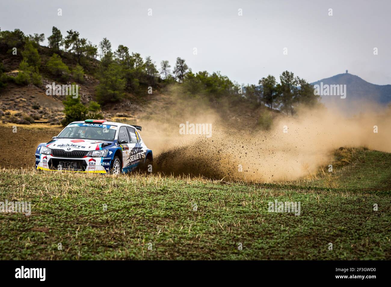 02 MAGALHAES Bruno (PRT), MAGALHAES, Hugo (PRT), BRUNO MIGUEL PINTO MAGALHAES PINHEIRO, SKODA FABIA R5, action during the 2018 European Rally Championship ERC Cyprus Rally, from june 15 to 17 at Larnaca, Cyprus - Photo Thomas Fenetre / DPPI Stock Photo