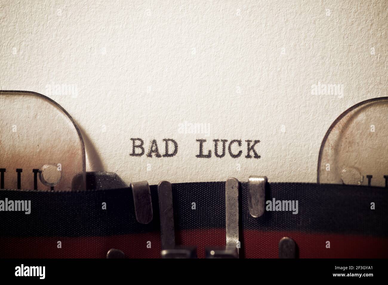 Bad luck phrase written with a typewriter Stock Photo - Alamy Bad luck phrase written with a typewriter Stock Photo - Alamy
