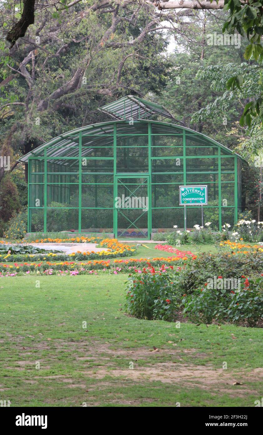 Butterfly conservatory in Lodi Gardens, New Delhi India Stock Photo Alamy