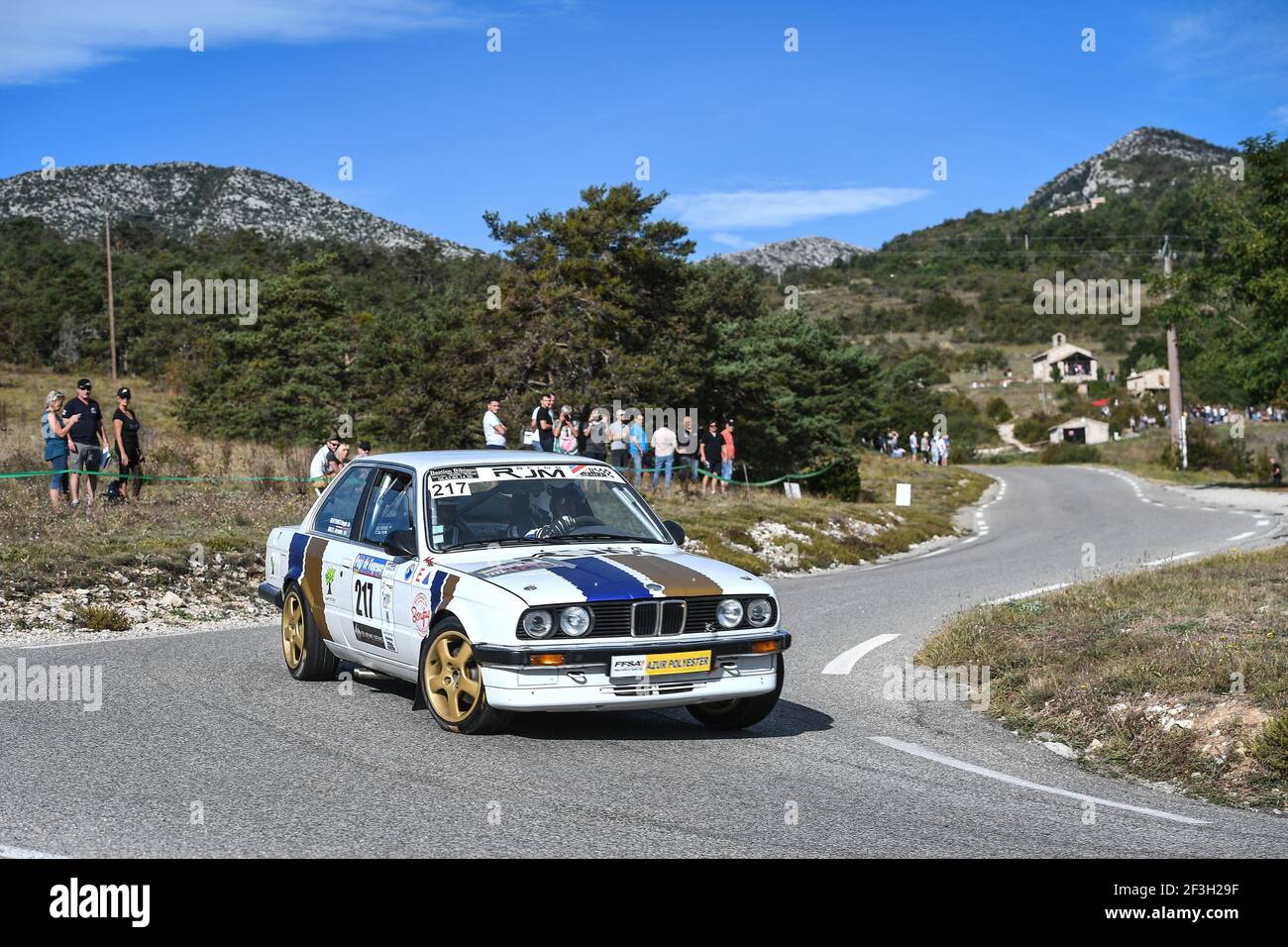 217 Arlix Jerome Bertomeu Regis Bmw 325i action during the Rallye de Fayence, Coupe de France FFSA des rallyes Véhicules Historiques , september 22 to 23th at Fayence, France - Photo Wilfried Marcon / DPPI Stock Photo