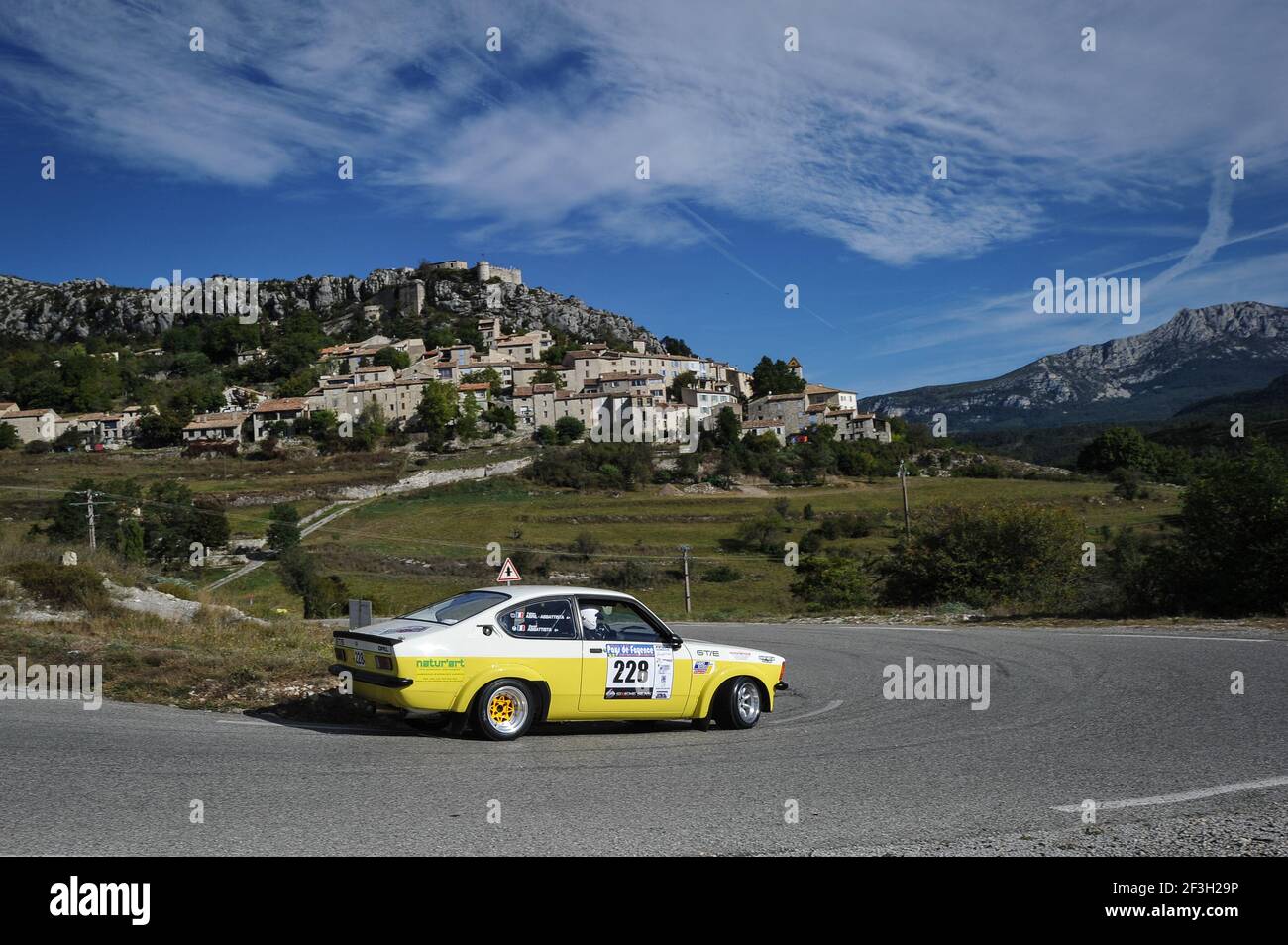 228 Abbattista Daniel Abril Abbatista Fabien Opel Kadett Gte action during the Rallye de Fayence, Coupe de France FFSA des rallyes Véhicules Historiques , september 22 to 23th at Fayence, France - Photo Wilfried Marcon / DPPI Stock Photo