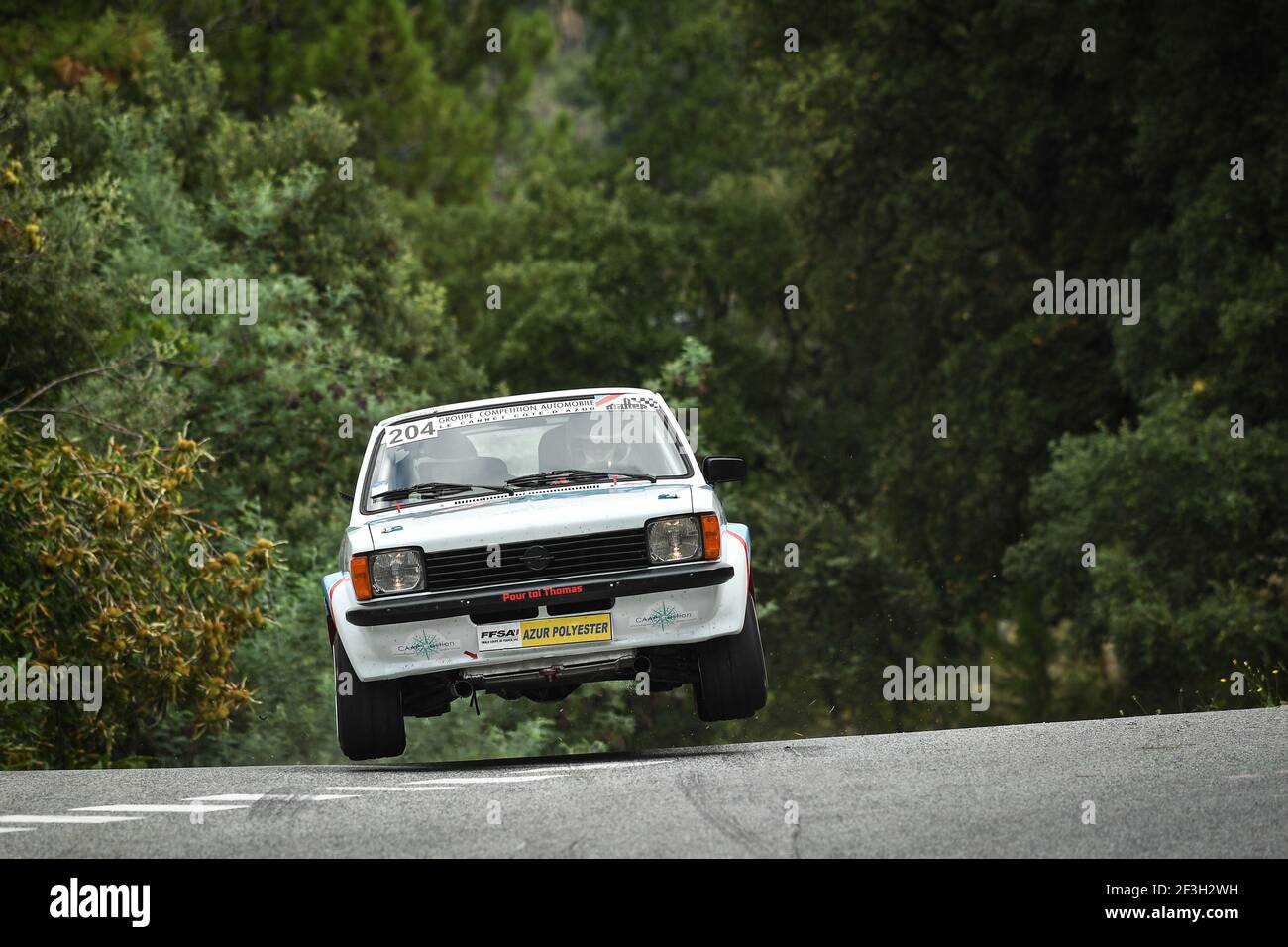 204 Giraudo Gilles Giraudo Laurene Opel Kadett GTE action during the Rallye de Fayence, Coupe de France FFSA des rallyes Véhicules Historiques , september 22 to 23th at Fayence, France - Photo Wilfried Marcon / DPPI Stock Photo