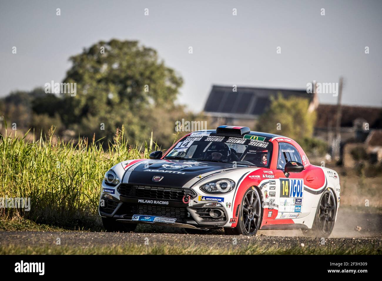 14 CIAMIN Nicolas,VILANOVA Anthony MILANO RACING, Abarth 124 Rally, action  during the 2018 French rally championship, rallye coeur de France,  september 27 to 29 at Vendome, France - Photo Gregory Lenormand / DPPI  Stock Photo - Alamy