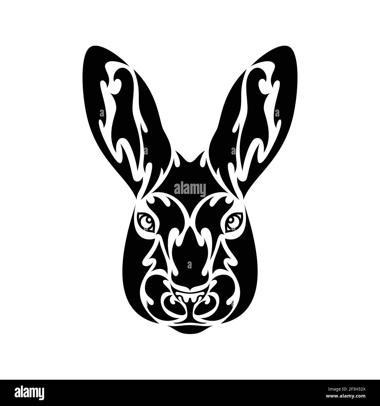 Rabbit Tribal Tattoo Design Stock Vector by ©YAYImages 347611262