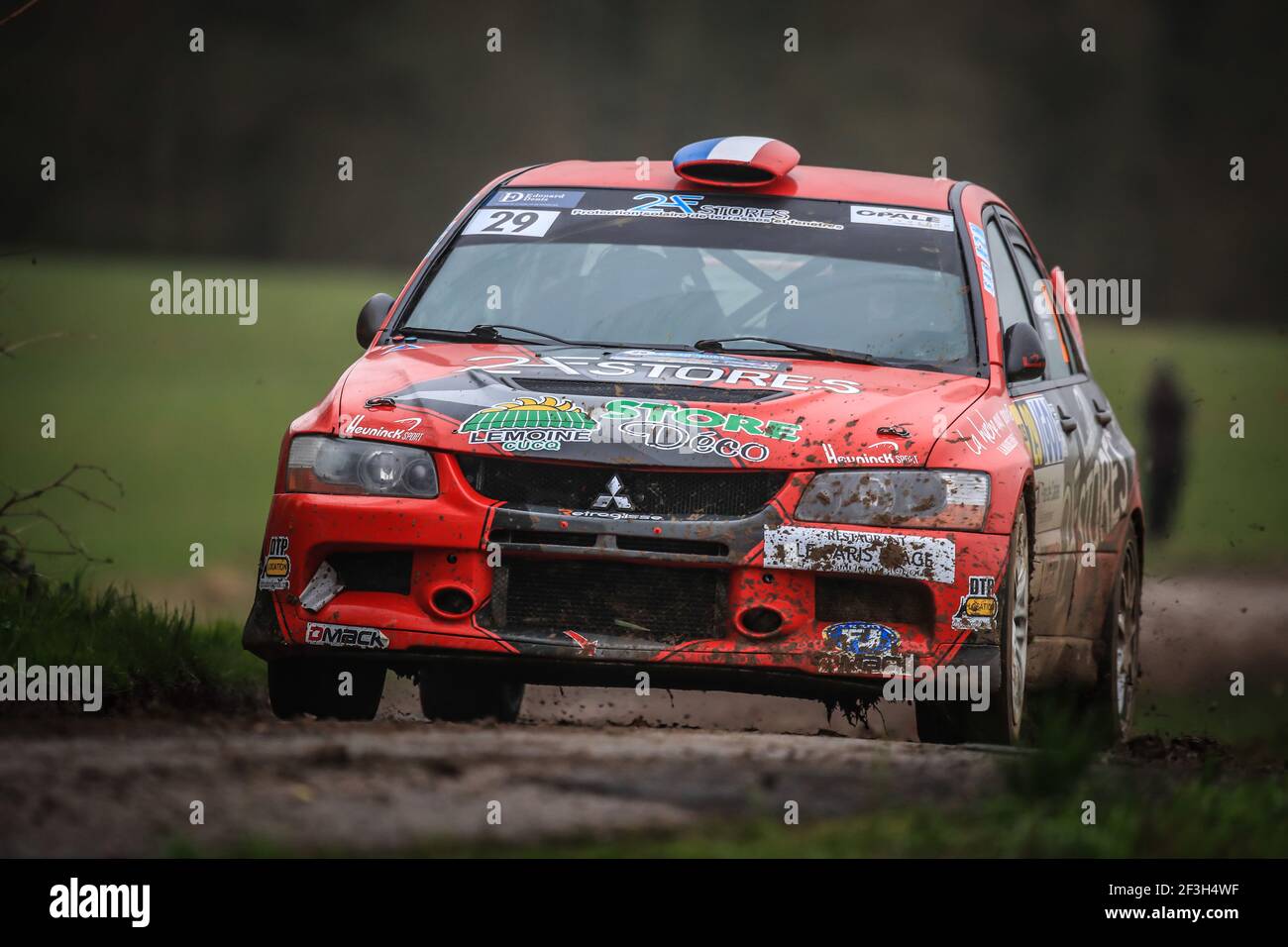 29 HEUNINCK Victorien, LEFEBVRE Yohan, TEAM FJ, Mitsubishi Lancer Evo IX, action during the 2019 French rally championship, rallye du Touquet from March 14 to 16 at Le Touquet, France - Photo Gregory Lenormand / DPPI Stock Photo