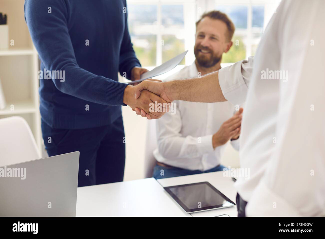 Partnership, teamwork, siccessful deal concept Stock Photo