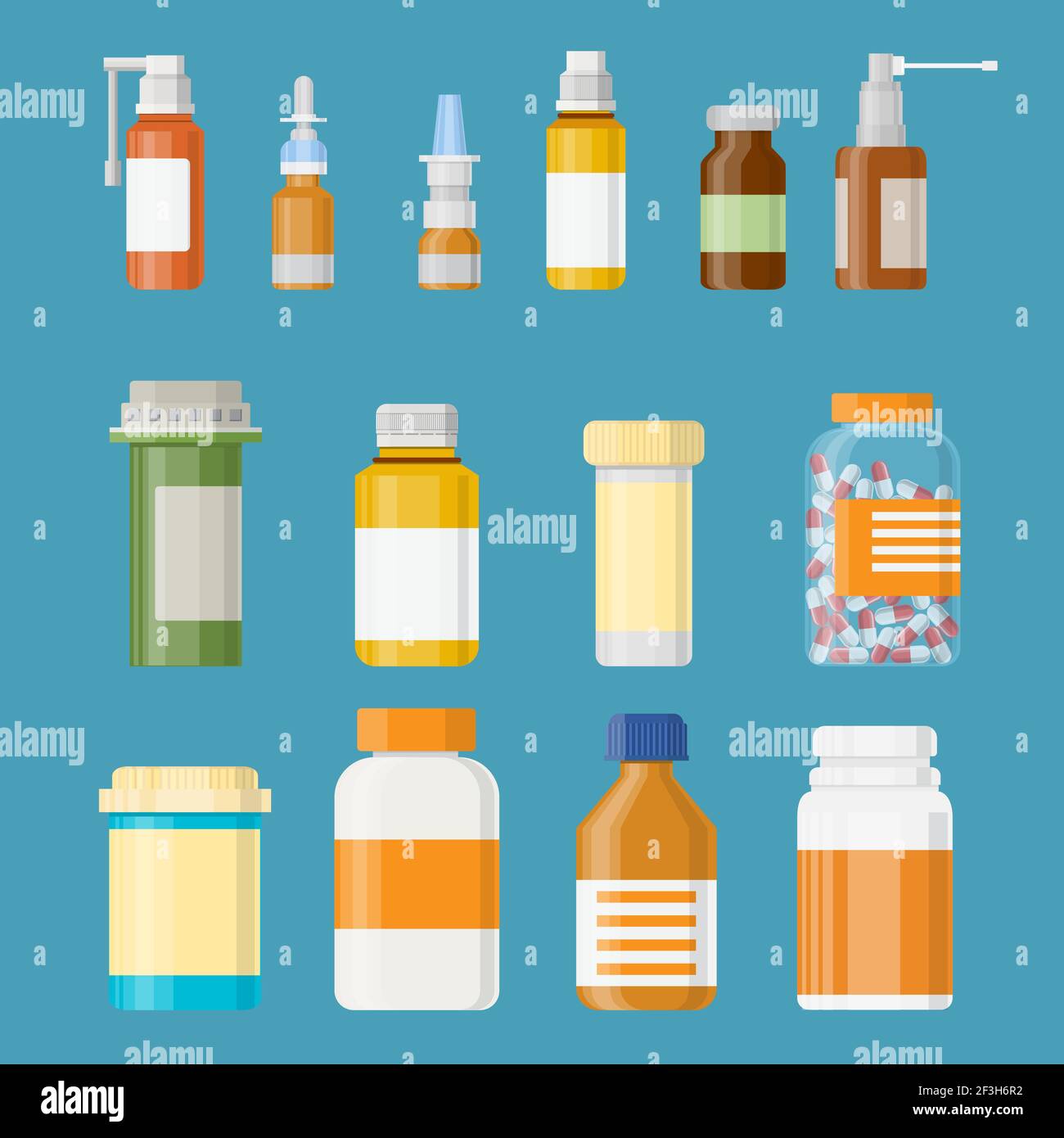 Empty plastic bottles set Stock Vector Images - Alamy