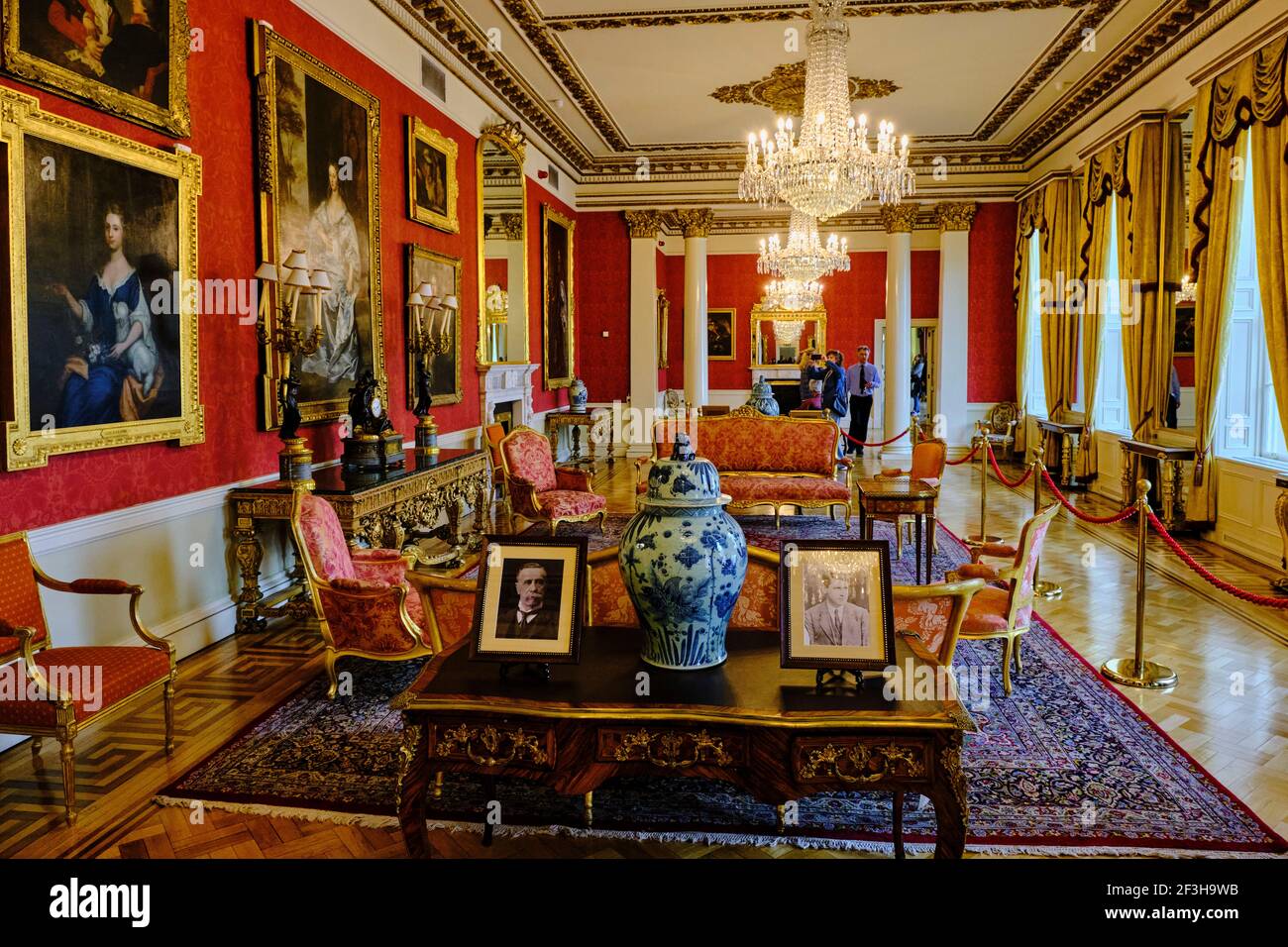 Republic of Ireland, Dublin, interior of the historical Dublin Castle at Dame Street Stock Photo