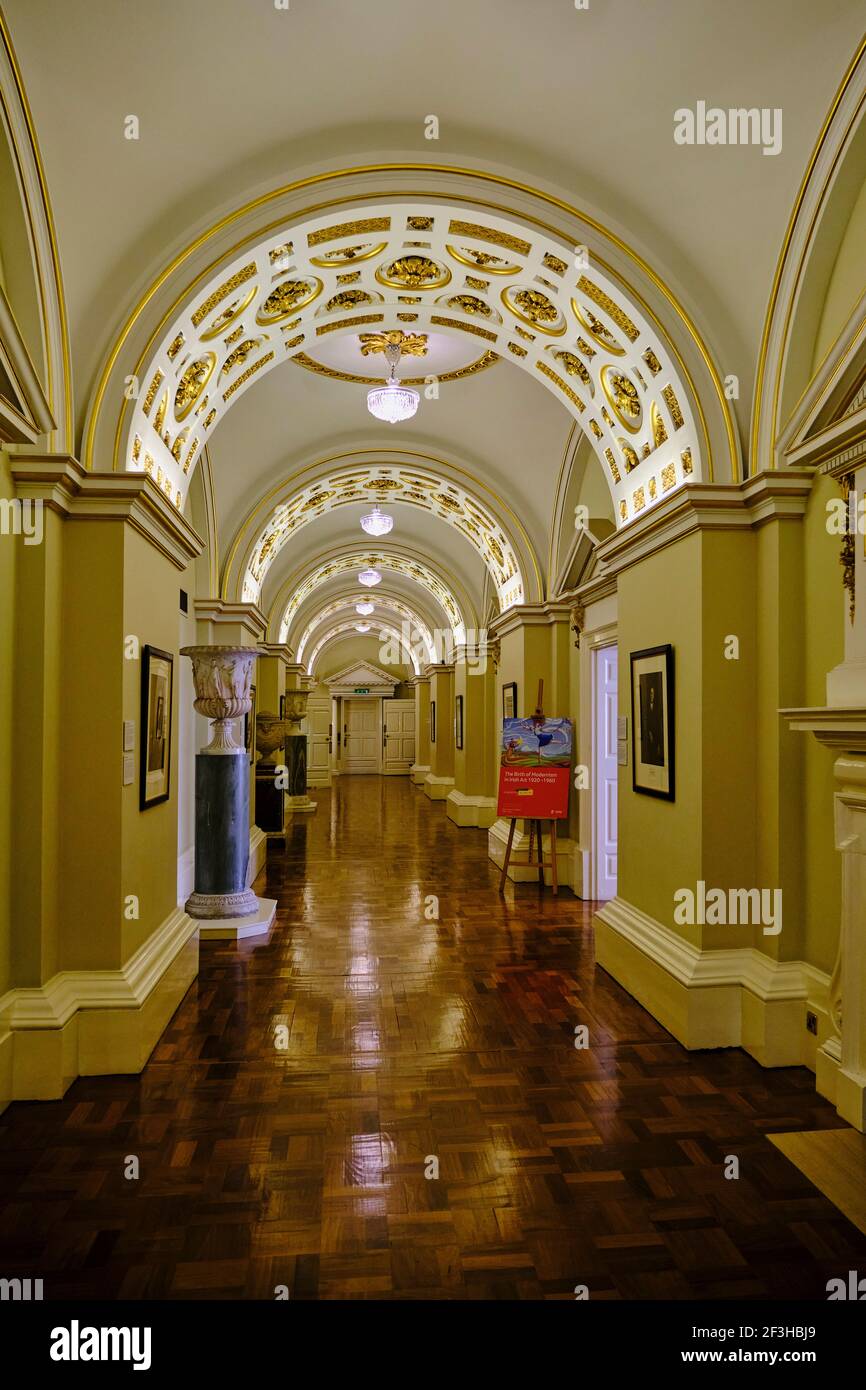Republic of Ireland, Dublin, interior of the historical Dublin Castle at Dame Street Stock Photo