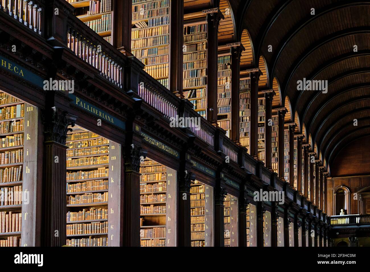 Republic of Ireland; Dublin, Library at Trinity College, The Long Room, a beautiful, famous and
