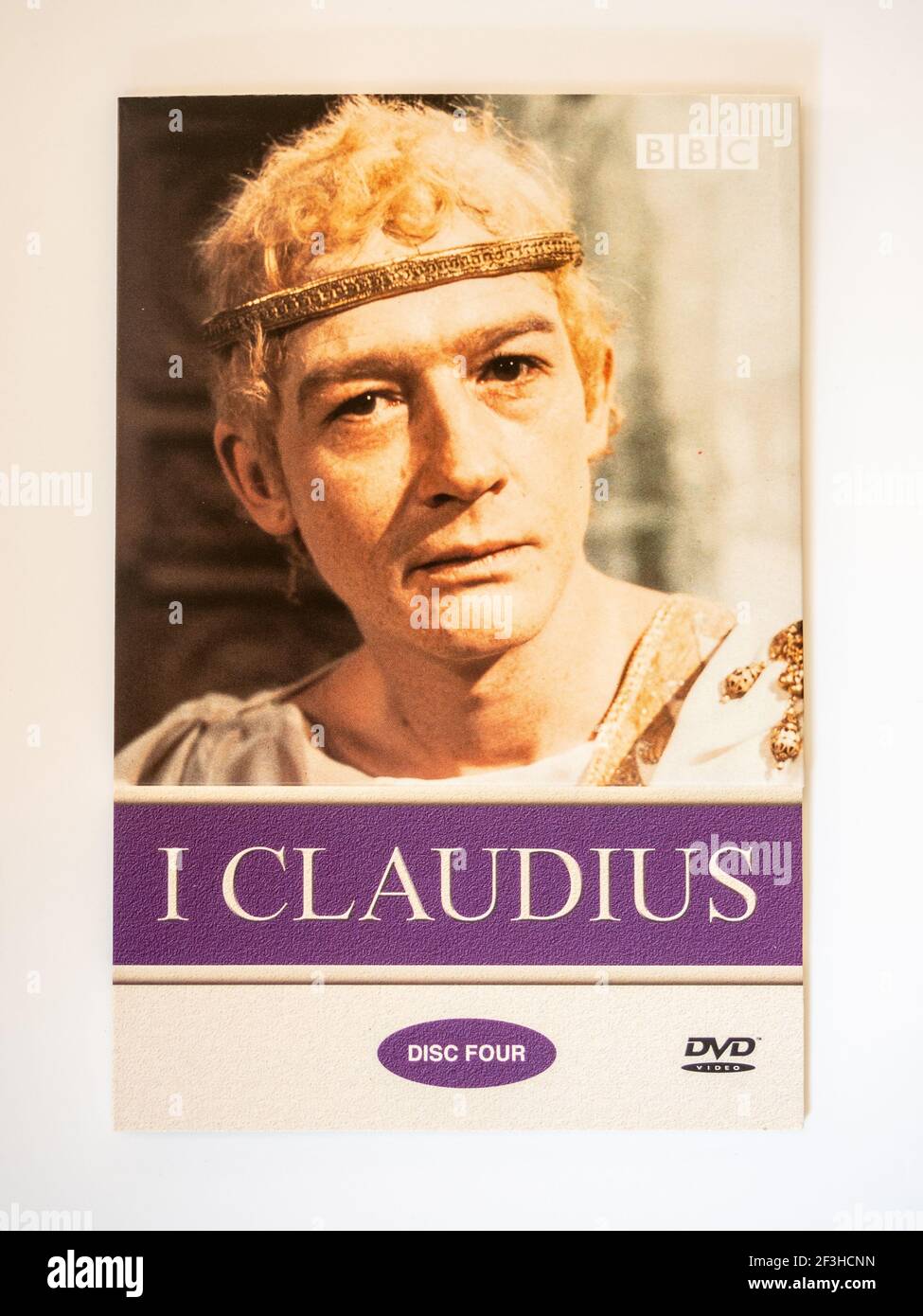 DVD of the 1976 BBC TV series I Claudius, based on the novels by Robert Graves; actor John Hurt pictured Stock Photo