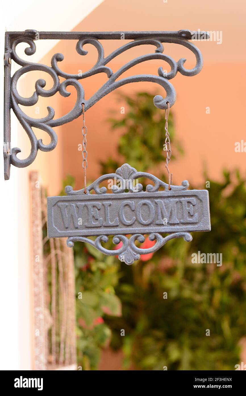 Welcome sign Stock Photo