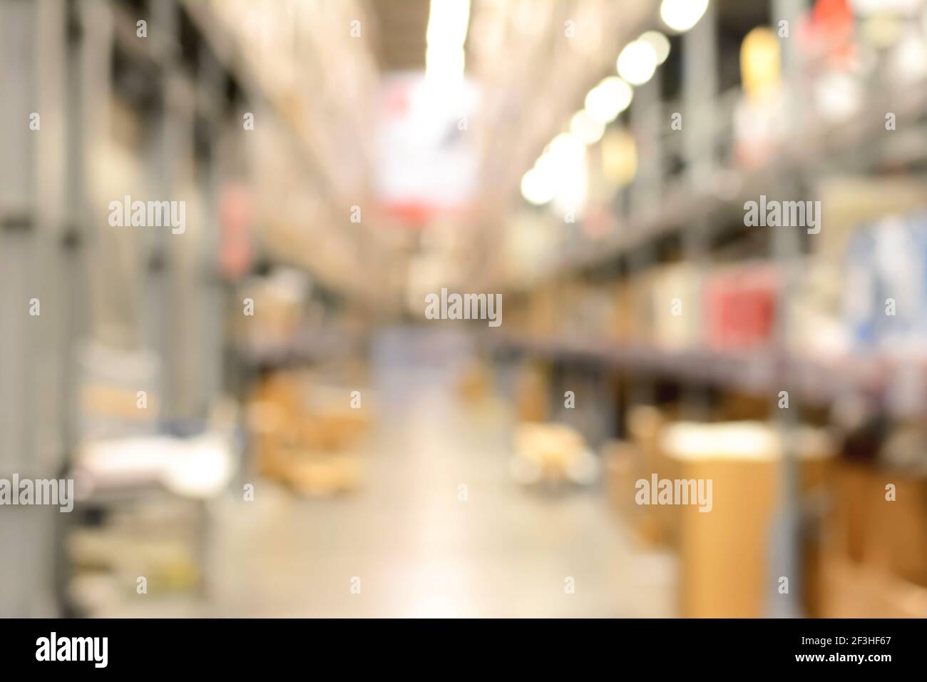 Blur warehouse or storehouse as background Stock Photo