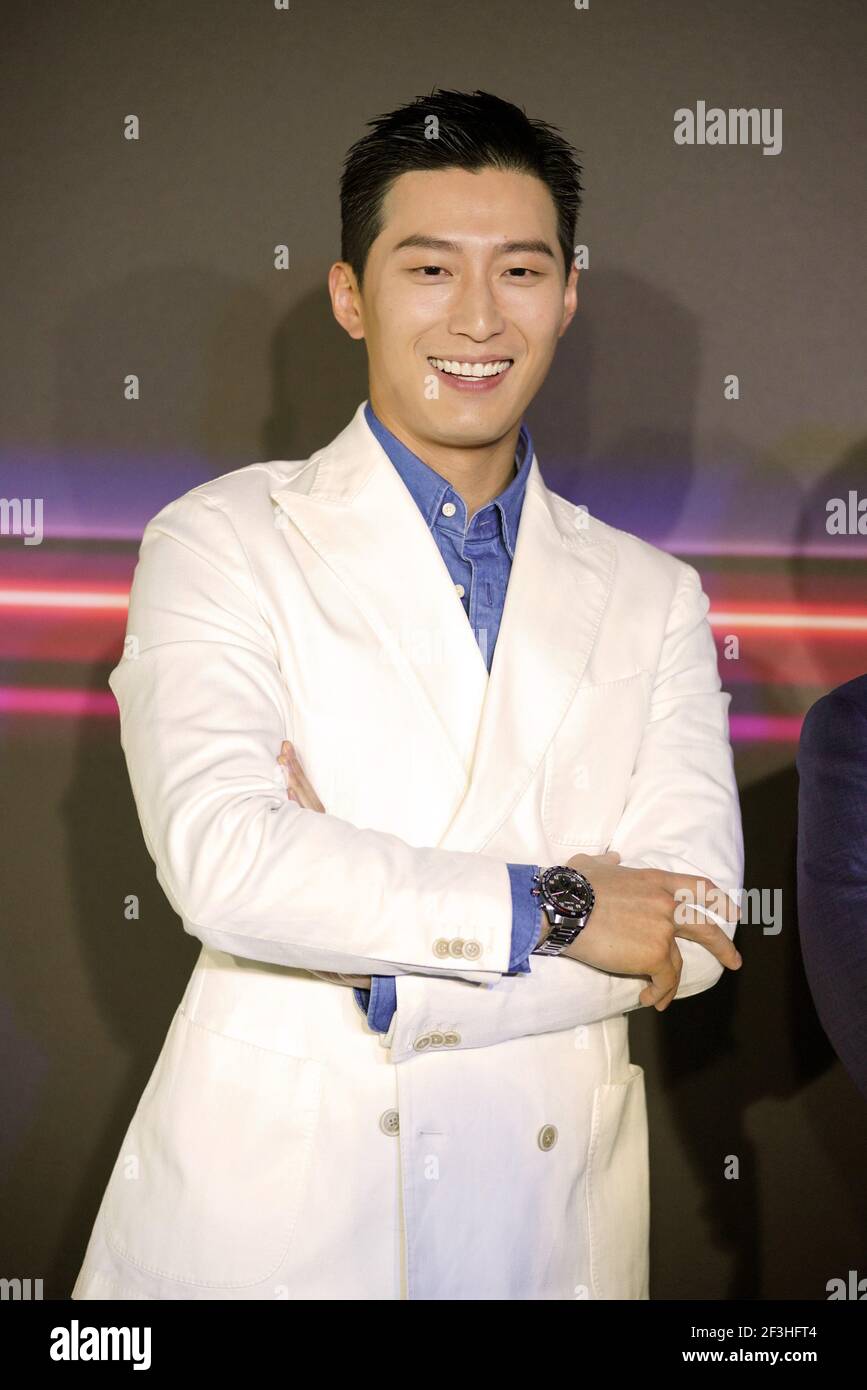 Shanghai, China, 16 March 2021. Chinese Canadian actor Shawn Dou stands