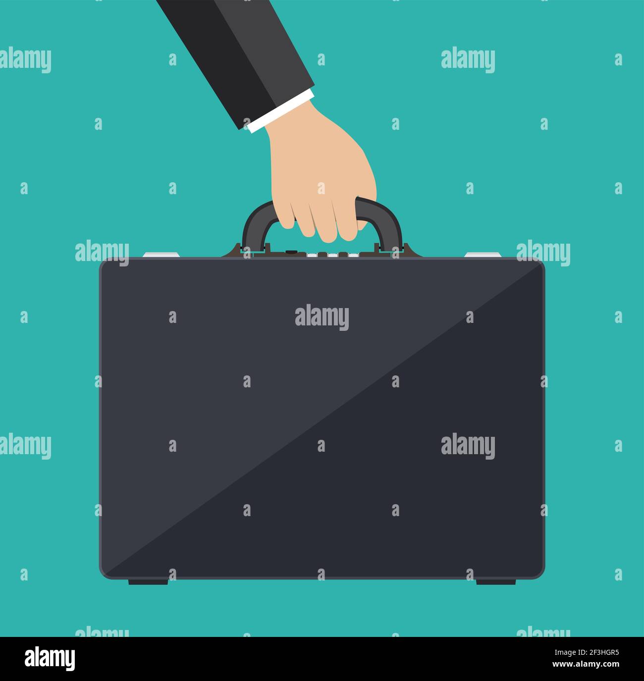 businessman hand holding leather briefcase Stock Vector Image & Art - Alamy