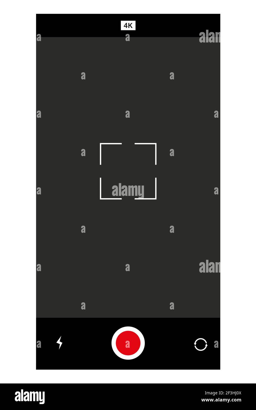 Smartphone camera interface. Video and photo recording of mobile