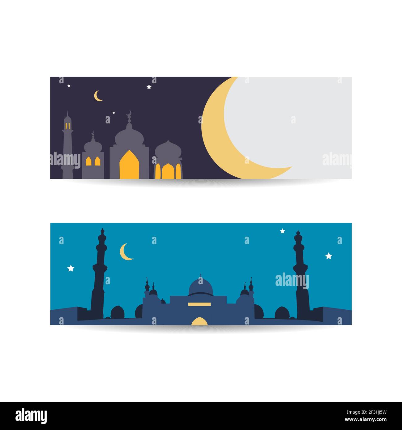 Ramadan Kareem Wallpaper design template. Modern Flat Elegant Islamic Mosque Building. islamic background banner Stock Vector