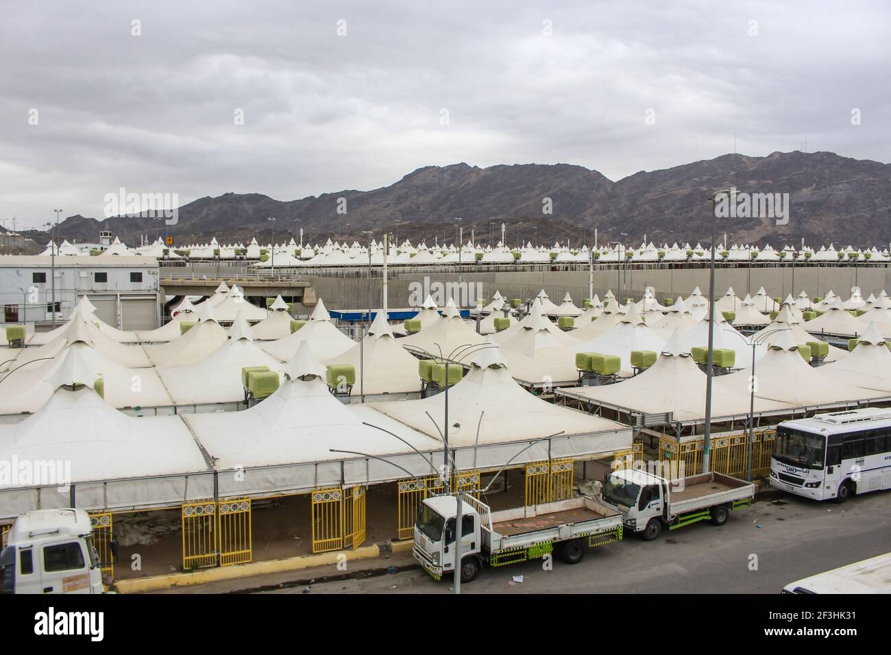 Tent city of mina, makkah, saudi arabia Stock Photo