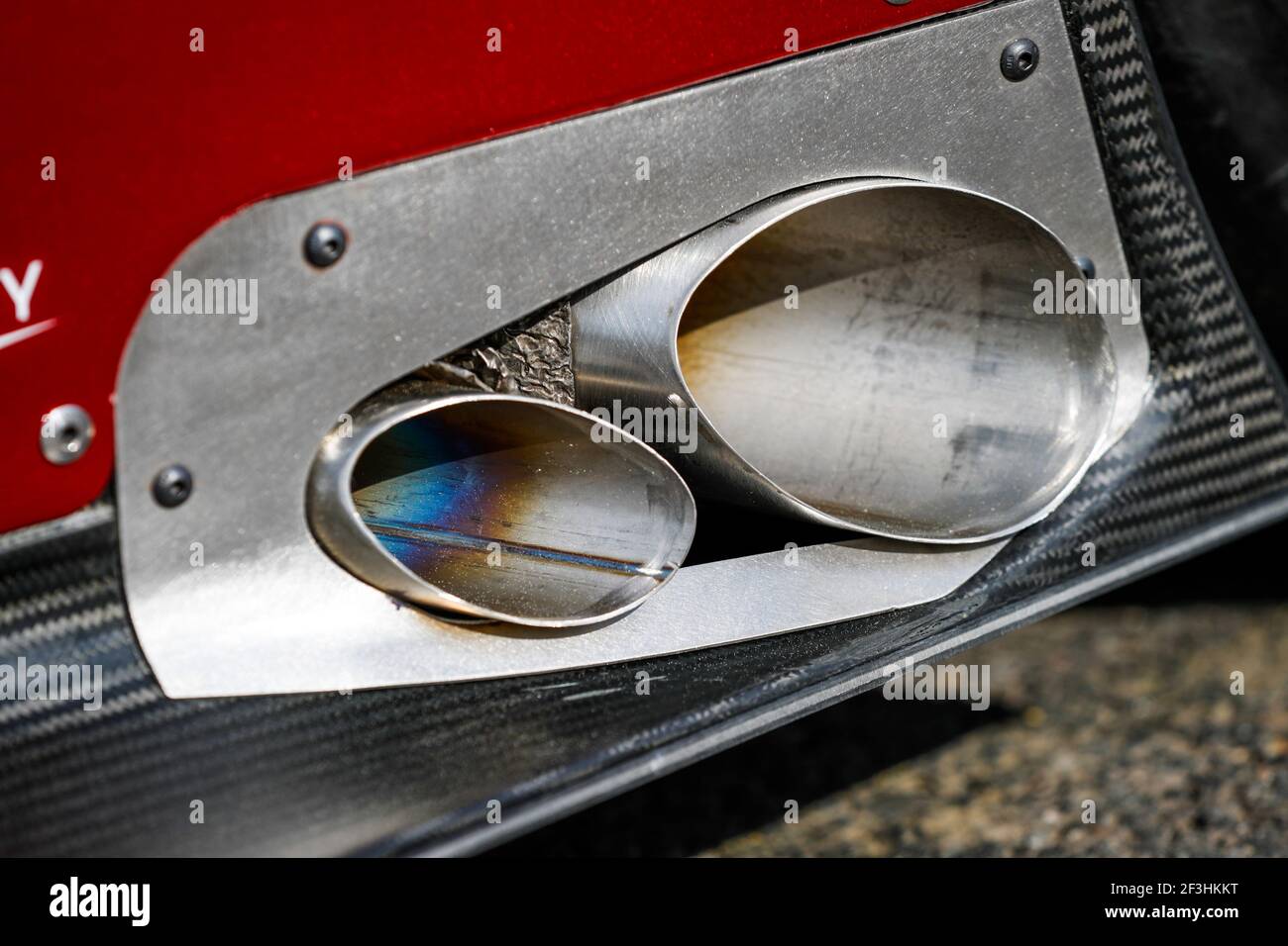 BMW M8 GTE team BMW MTEK, exhaust system during the 2018 FIA WEC World ...