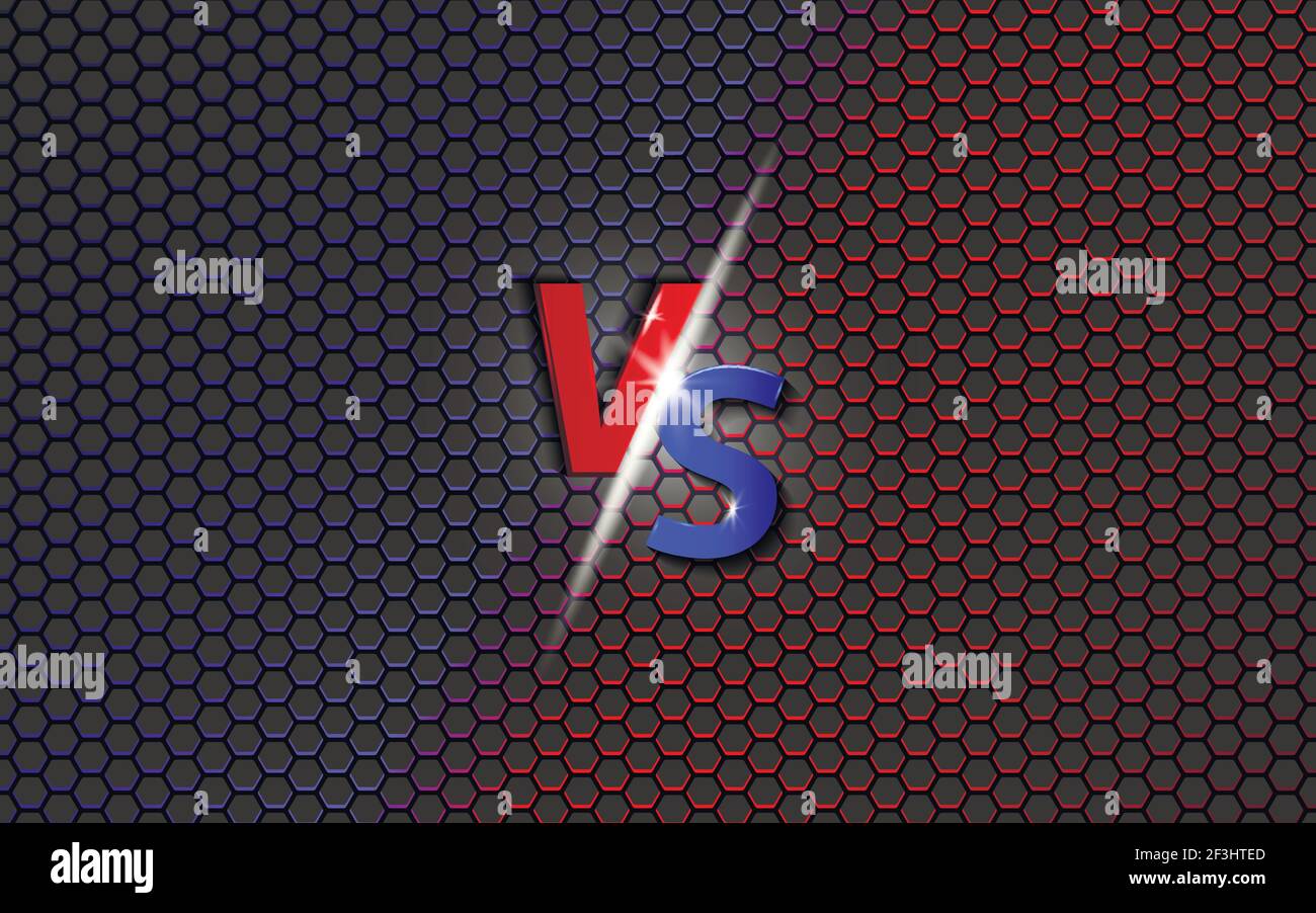 Versus vs fight battle screen background Stock Vector