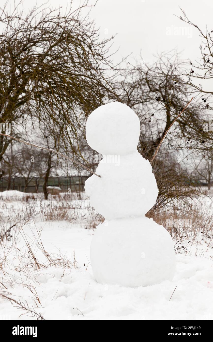 Big Snowman Stock Photo