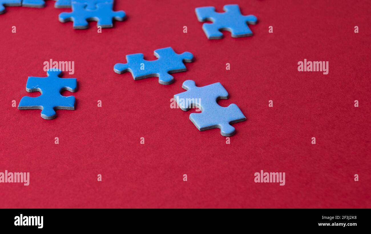 blue puzzles, textures and background Stock Photo
