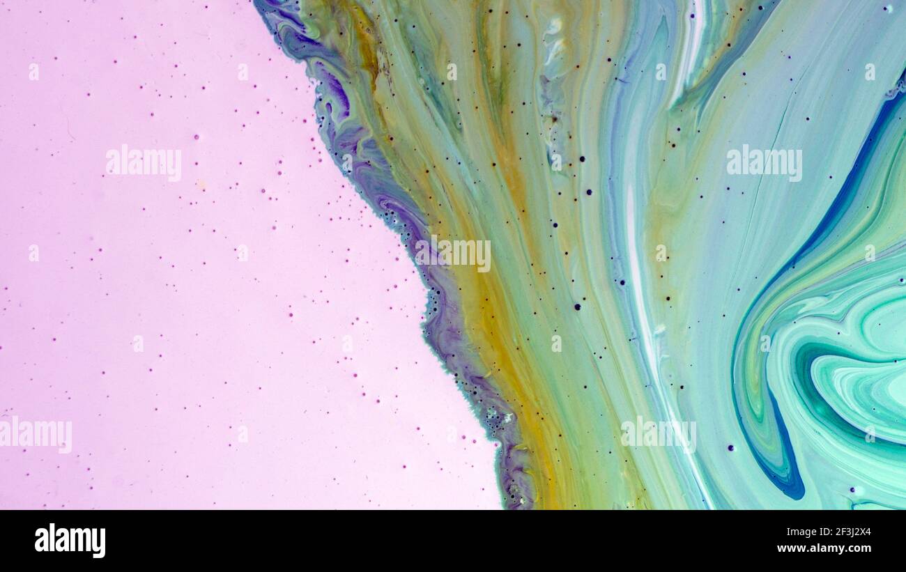 The colors of the aqueous ink are translucent. Abstract multicolored ...