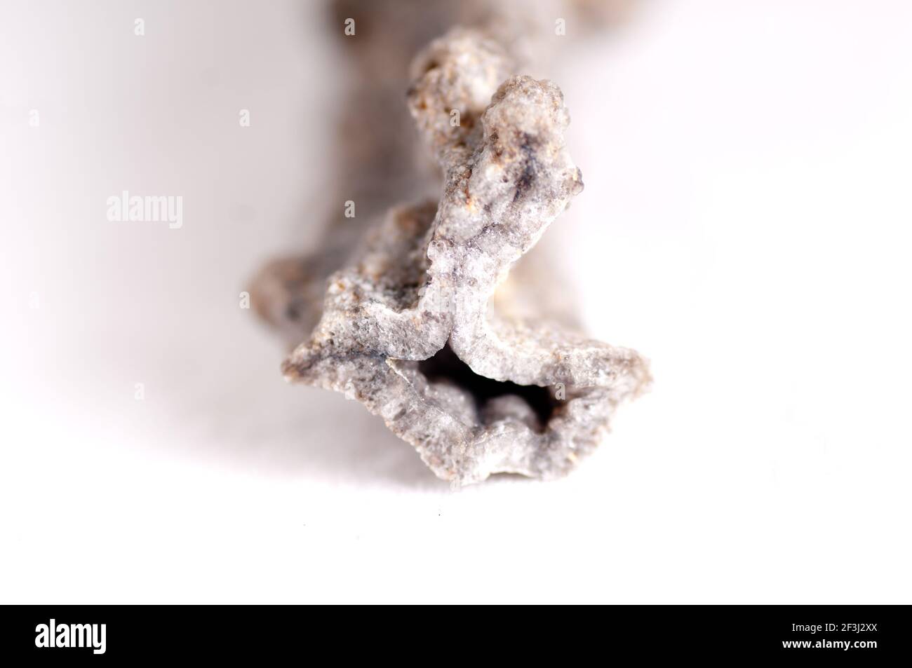 fulgurite mineral formed from lightning fused materials Stock Photo