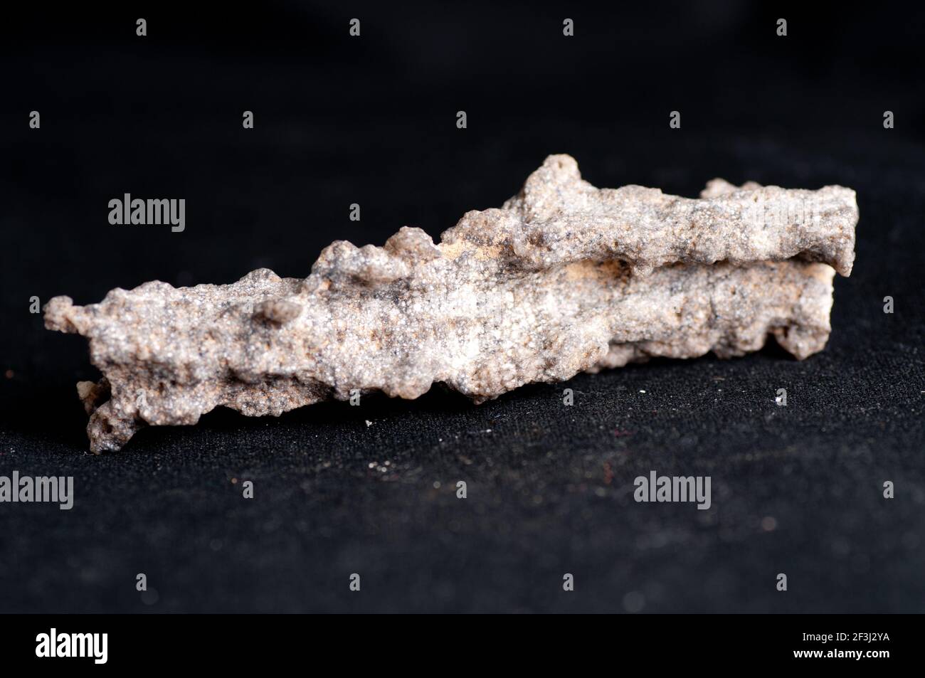 fulgurite mineral formed from lightning fused materials Stock Photo