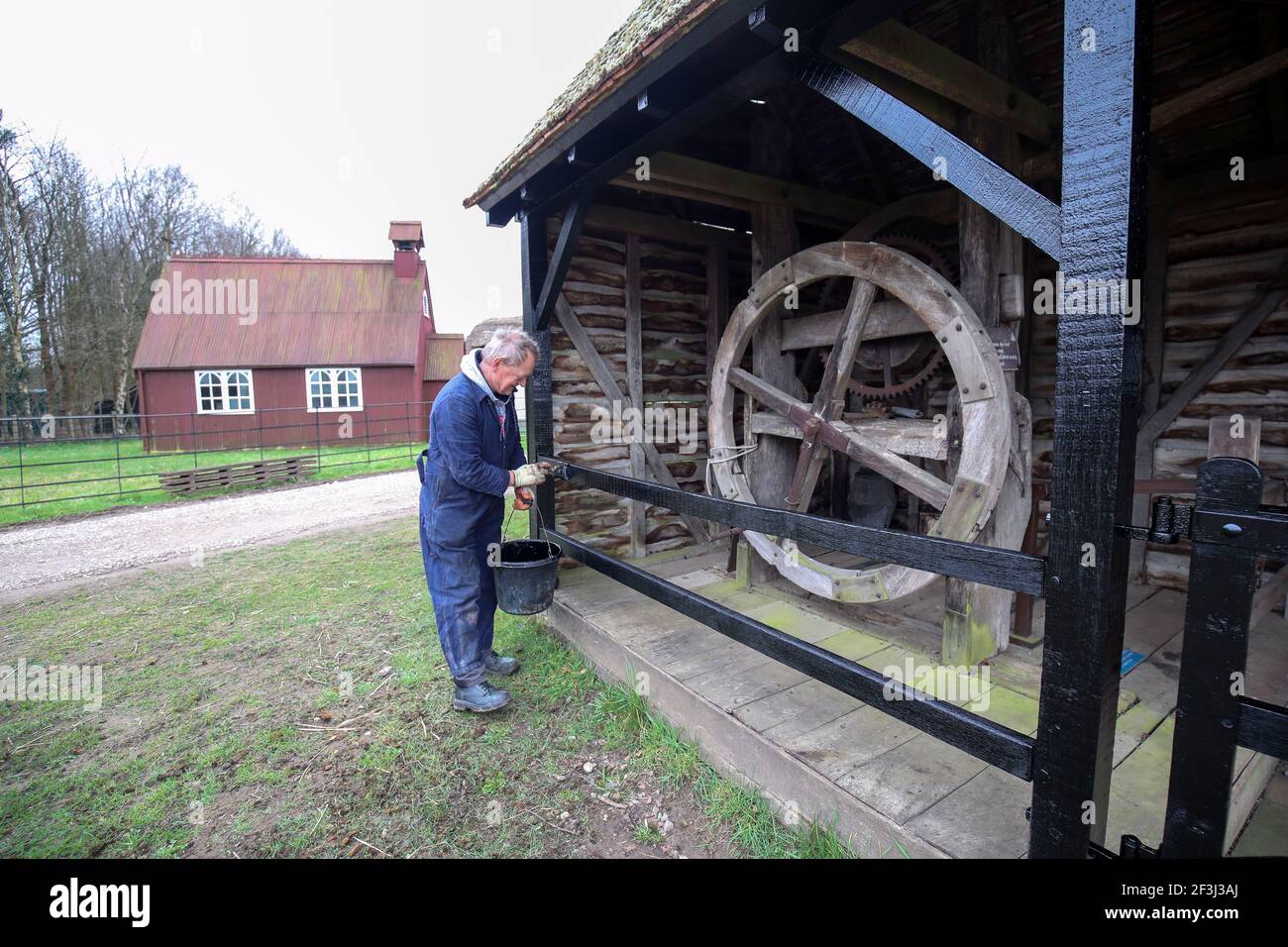 Stewart Walker prepares a Wells head, originally built in the late 18th