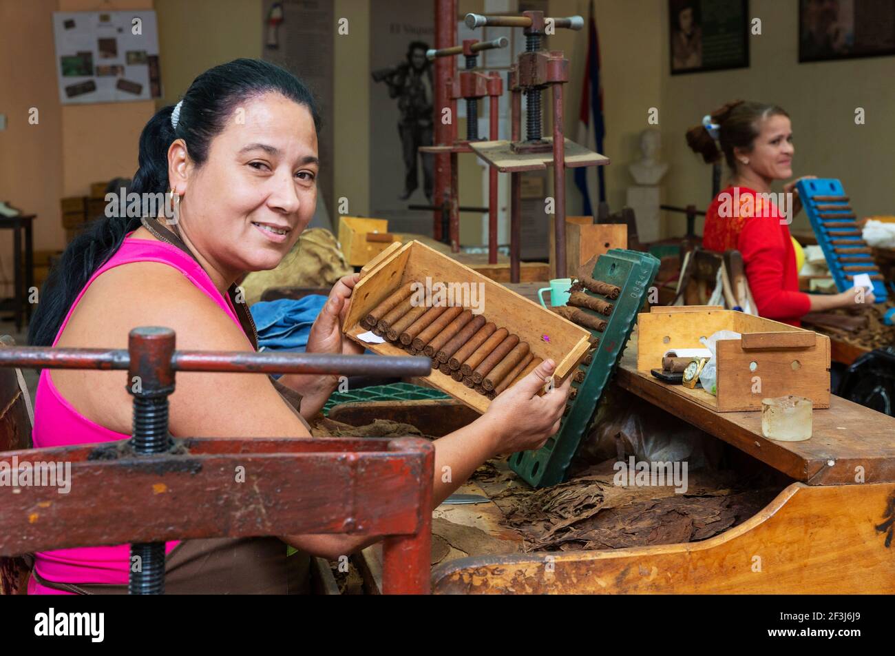 Cigar factory in Remedios, Cuba Stock Photo