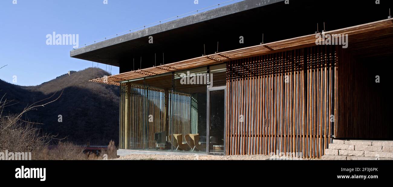 The Bamboo Wall House, by architect Kengo Kuma, wqas completed in 2002 ...