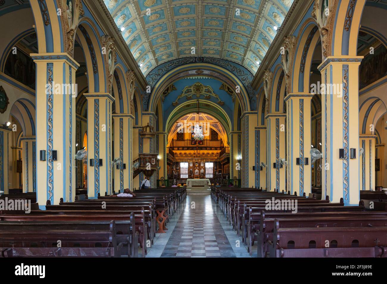 The nave of the Catedral de Nuestra SeÃ±ora de la AsunciÃ³n, Santiago de Cuba, Cuba Stock Photo