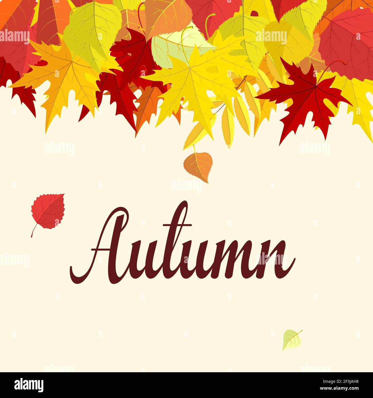Vector background with colorful autumn leaves Stock Vector Image & Art ...