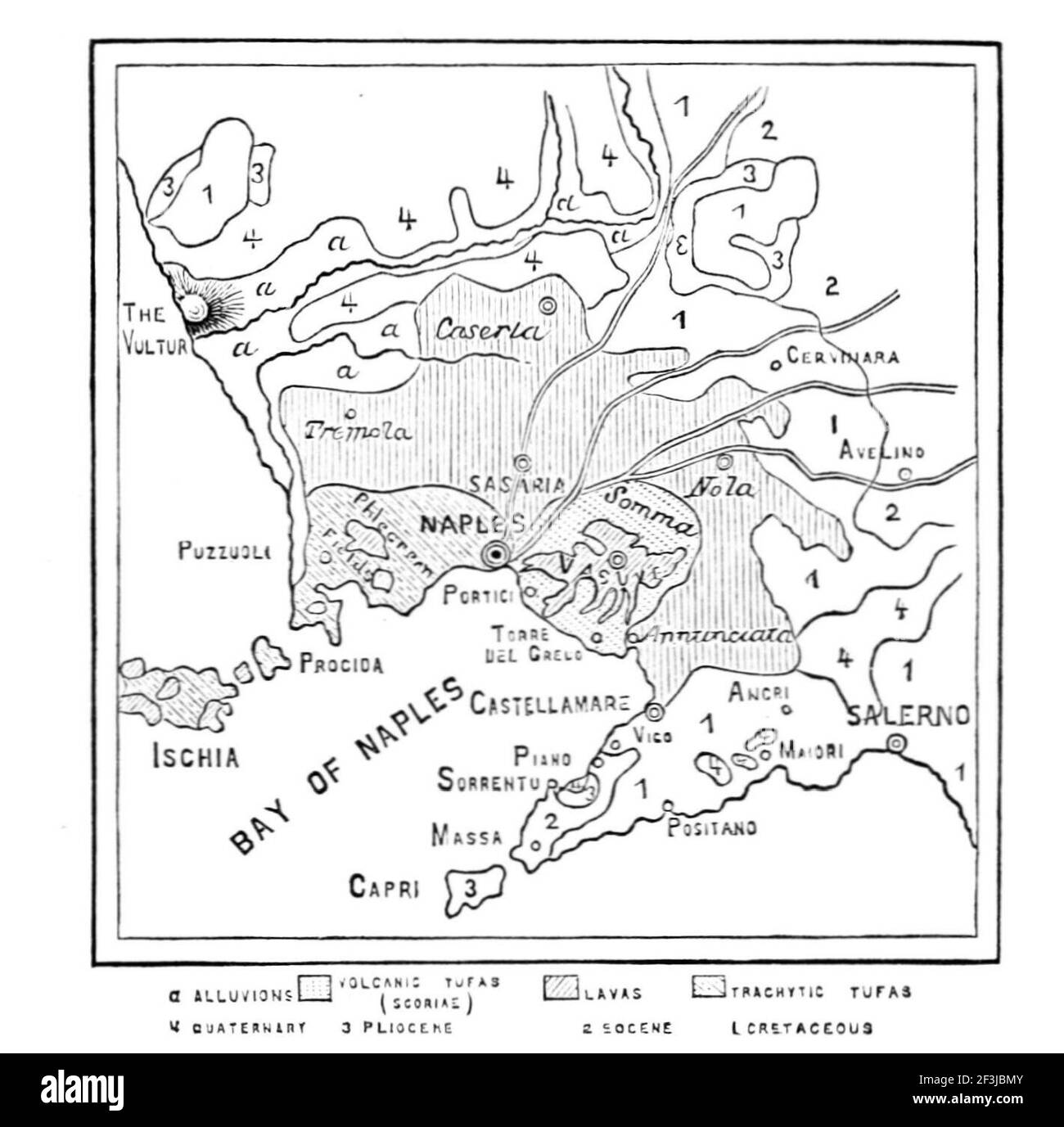 Geological map of naples bay and the surrounding area Stock Photo Alamy